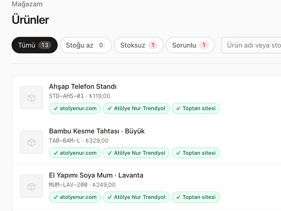 Panel screen: The new number goes everywhere